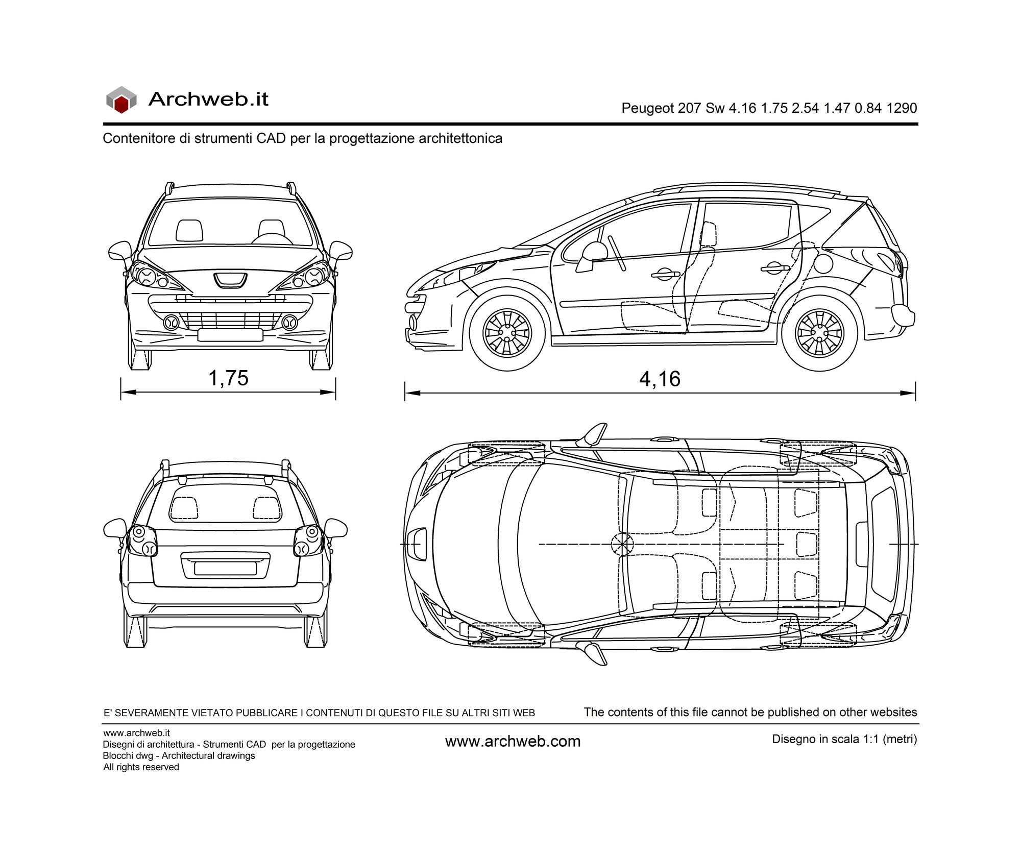 Peugeot 207 SW dwg