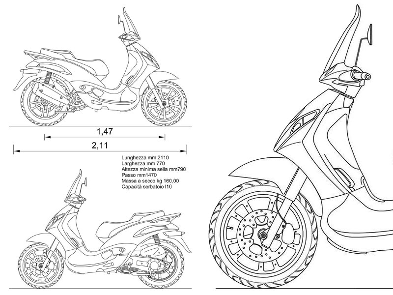 Piaggio Beverly dwg