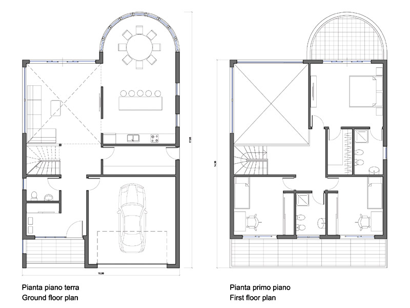 Plan of a villa 10 dwg