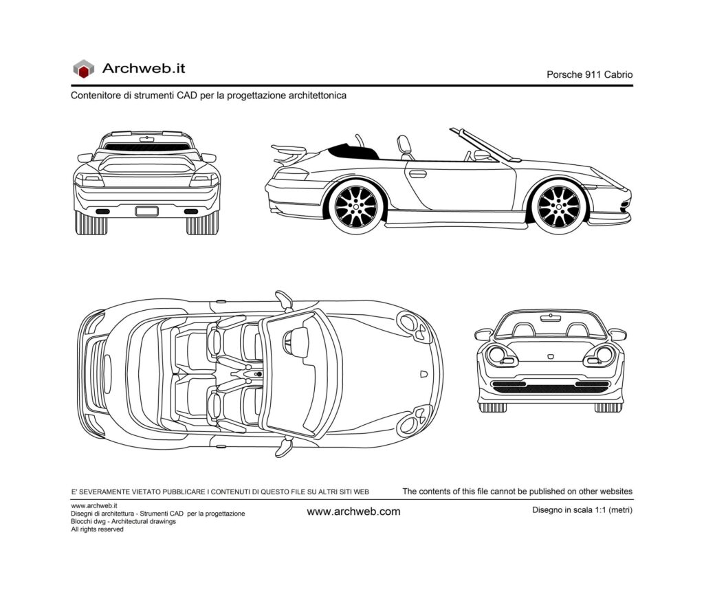 Porsche 911 Cabrio dwg