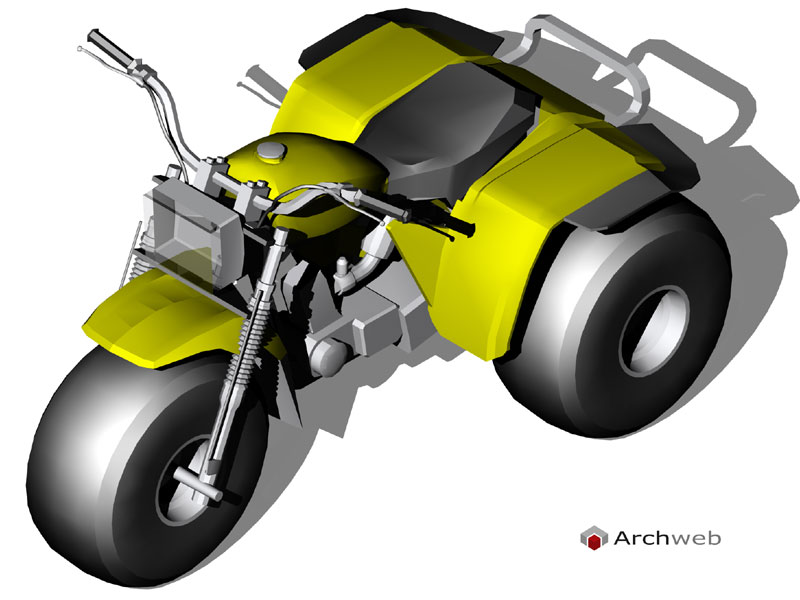 Quad 3D dwg