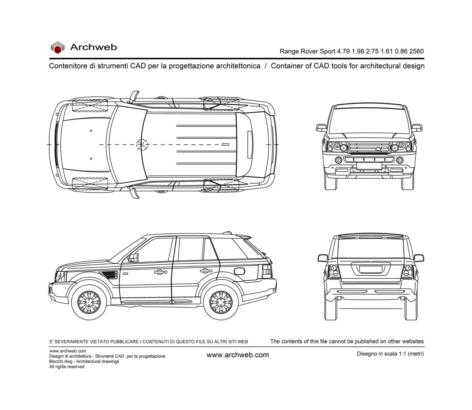Rover 75 Tourer 2001 - Archweb dwg