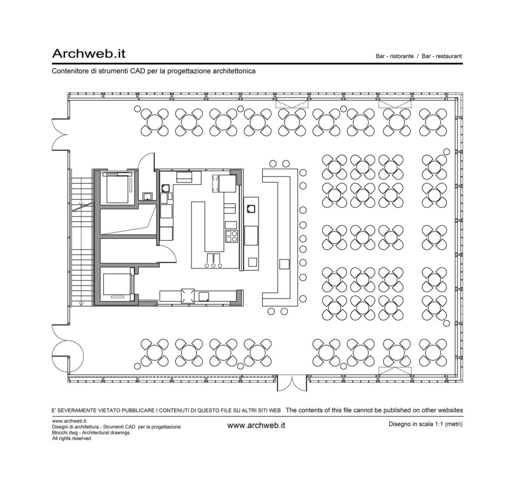 Ristorante bar dwg