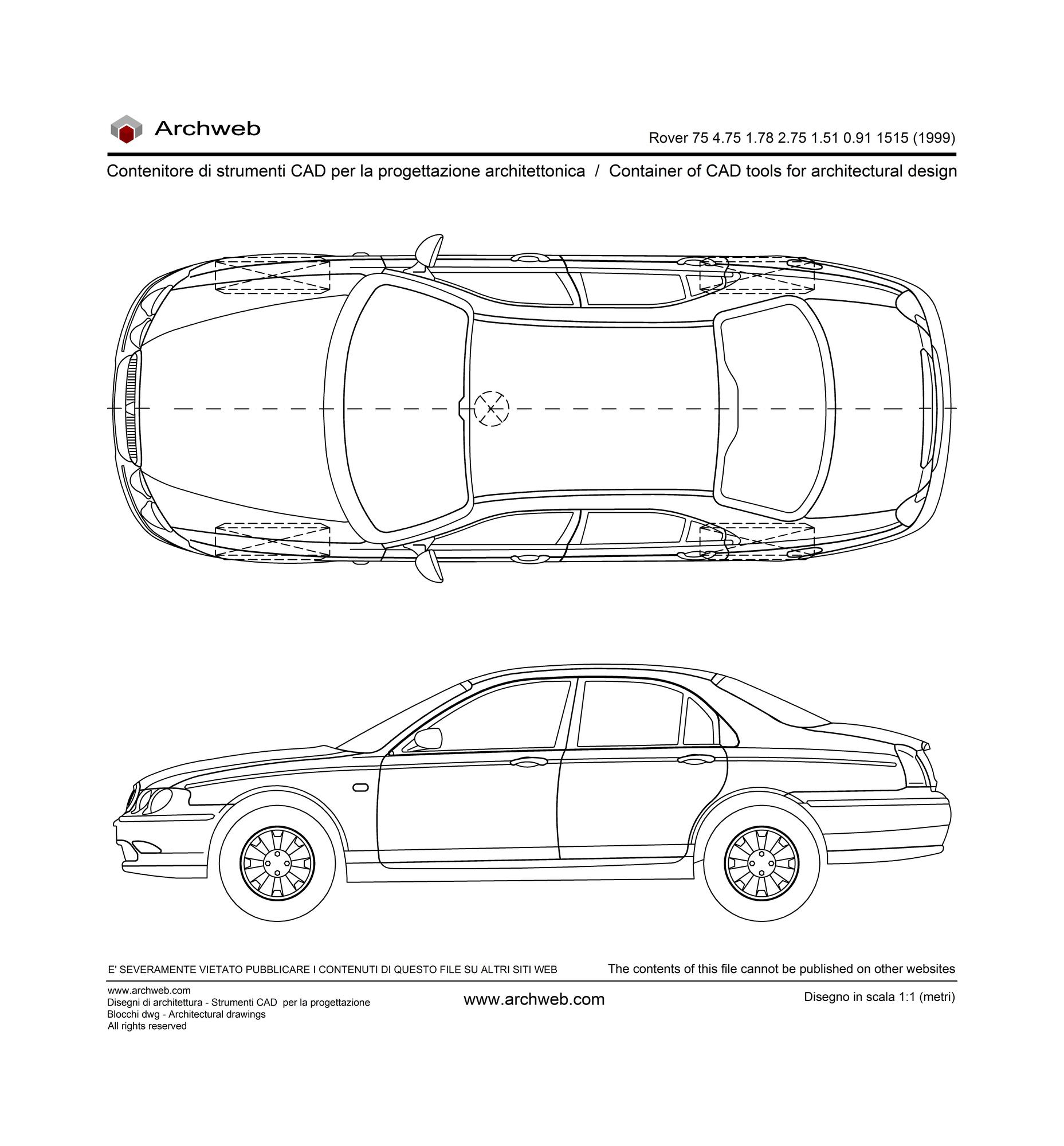 Rover 75 1999 dwg