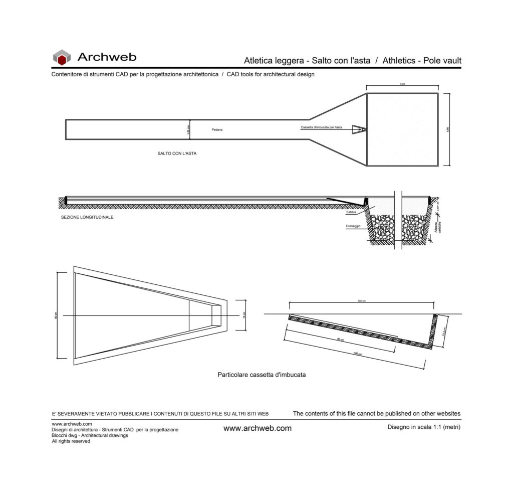 Pole vault 01 cad block Archweb