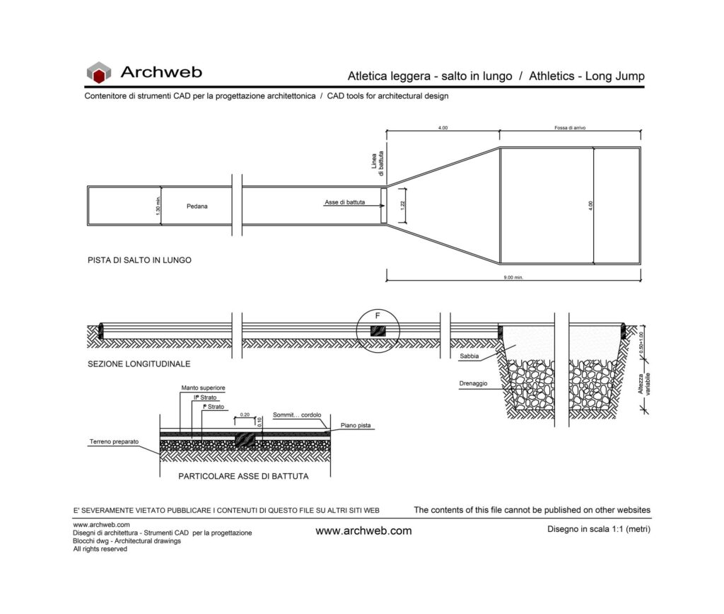 Long jump 01 cad block Archweb