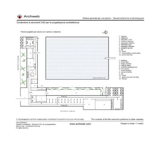 Schema spogliatoi dwg Archweb