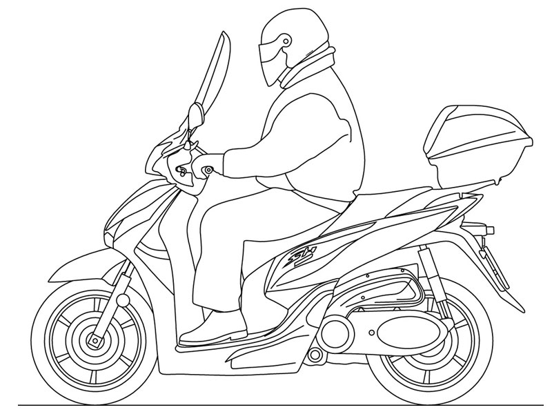 Scooter Honda SH 125 dwg