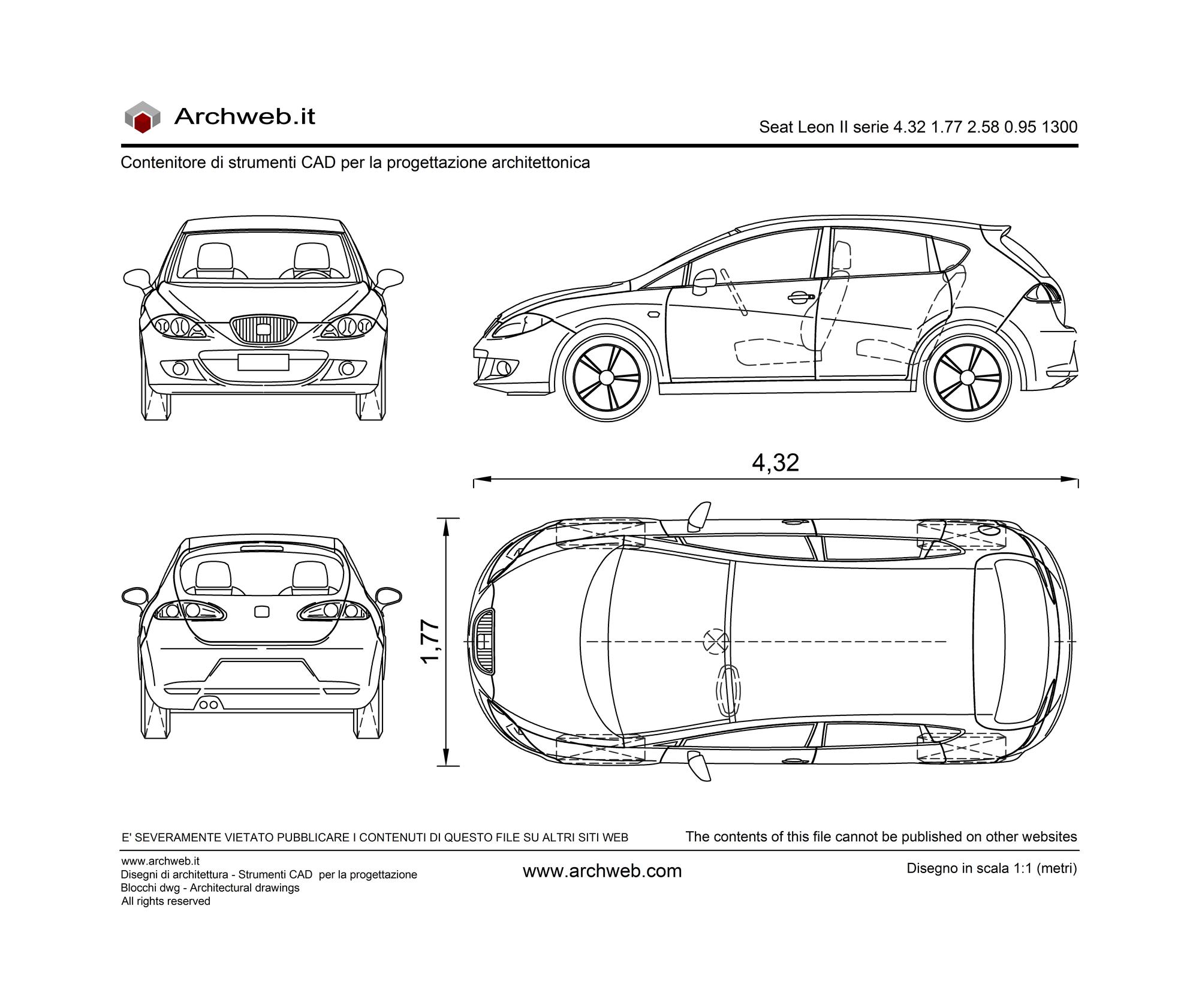 Seat Leon II serie dwg