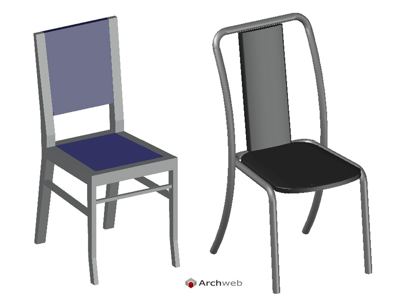 Sedie 3D 12 dwg