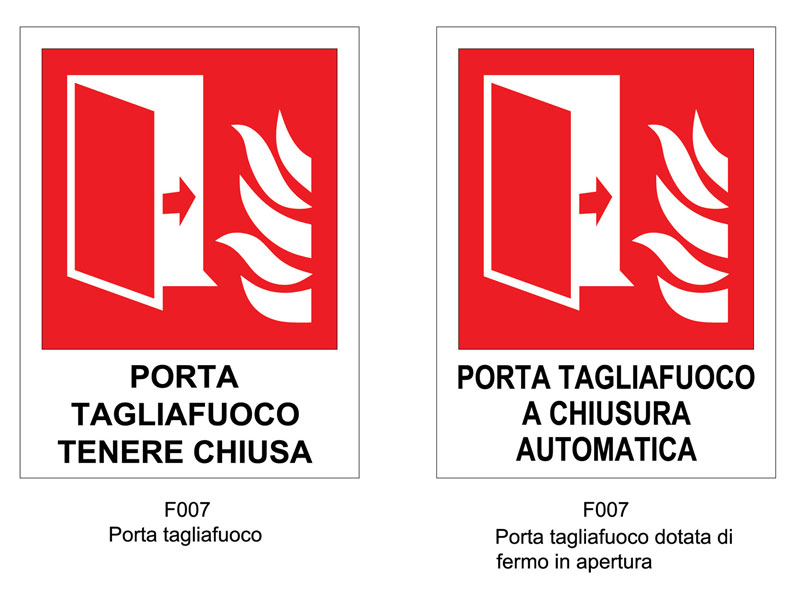 Fire door signs - Archweb dwg drawing