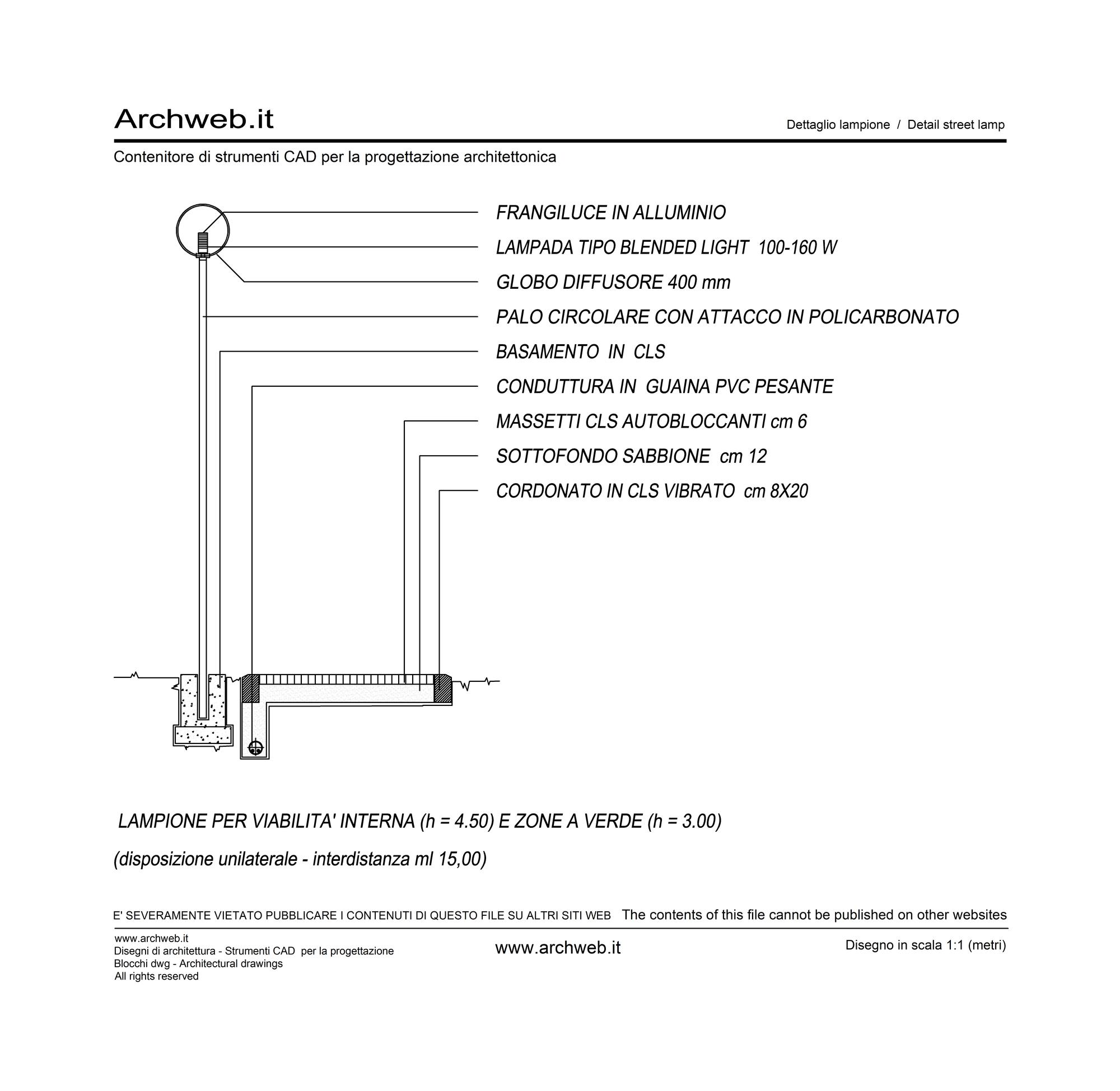 Sezione lampione 3 dwg