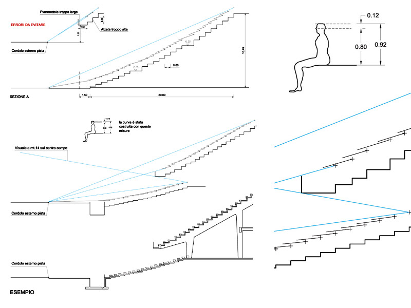Football grandstand sections dwg Archweb
