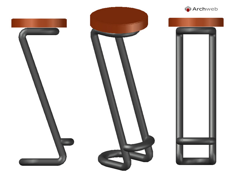 Sgabello 3D 04 dwg