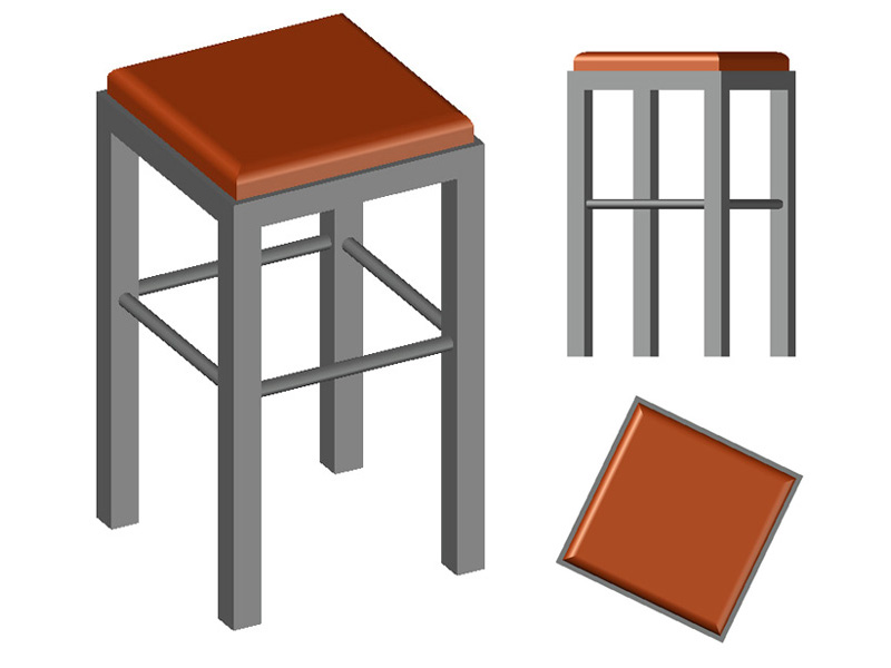Sgabello 3D 05 dwg