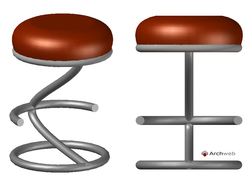 Sgabello 3D 09 dwg