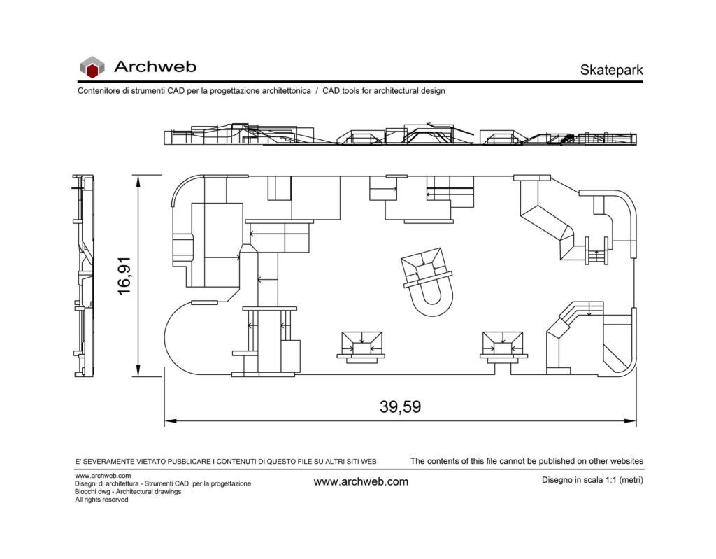 Skatepark 2D 01 cad block Archweb