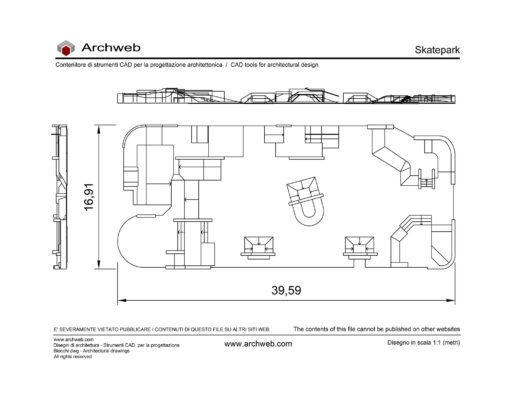 Skatepark 2D 01 cad block Archweb