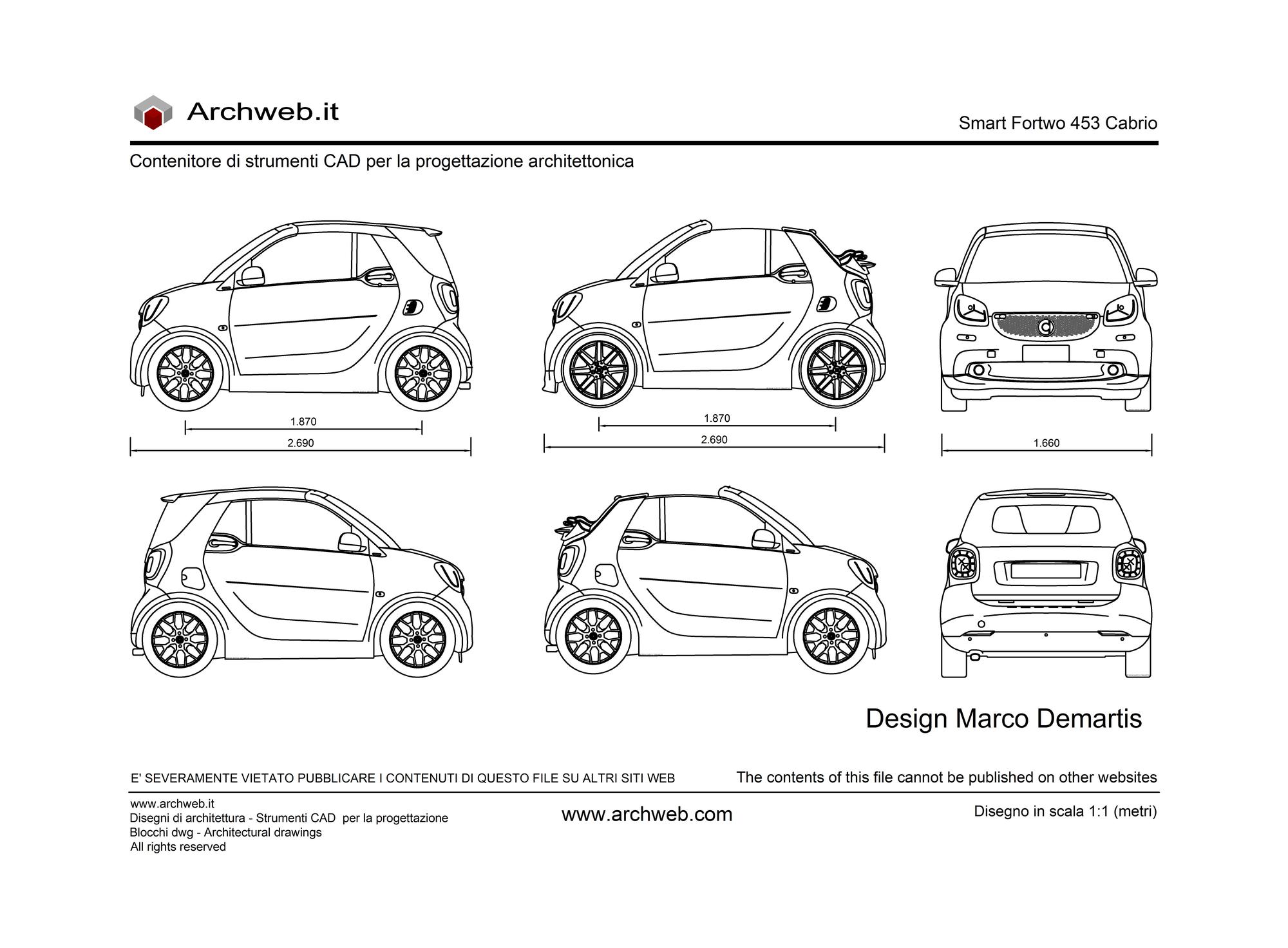 Smart Fortwo 453 Cabrio dwg
