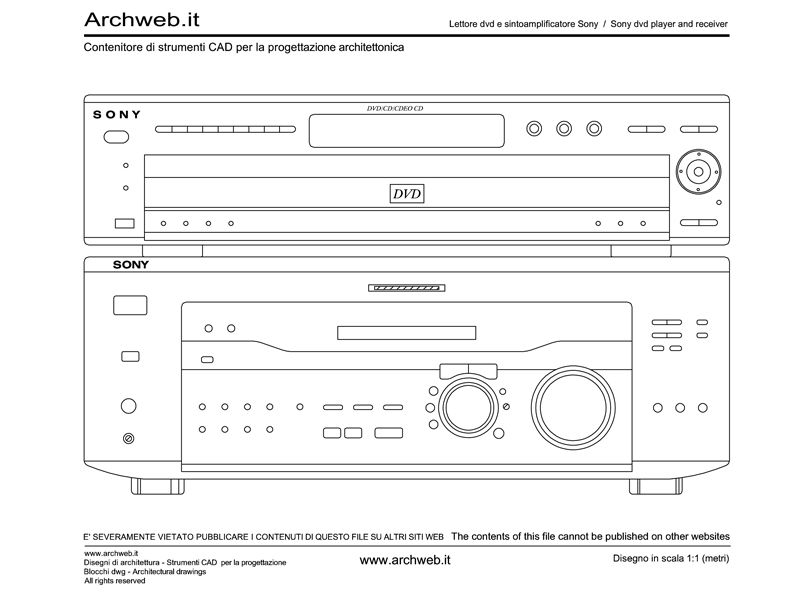 Sony lettore dvd sintoamplificatore dwg