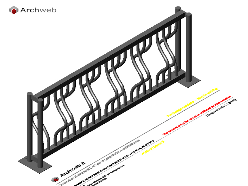Sosta bici 3D 02 dwg