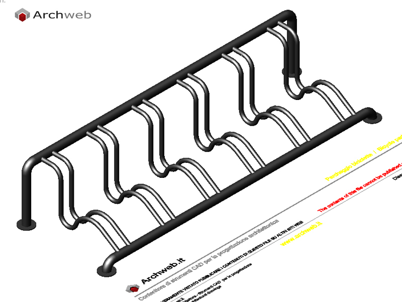 Sosta bici 3D 04 dwg