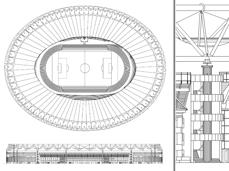 Stadio Olimpico Roma dwg Archweb