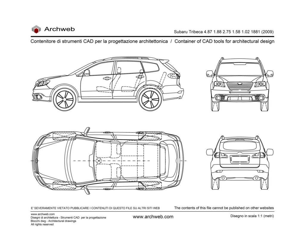 Subaru Tribeca 2009 dwg