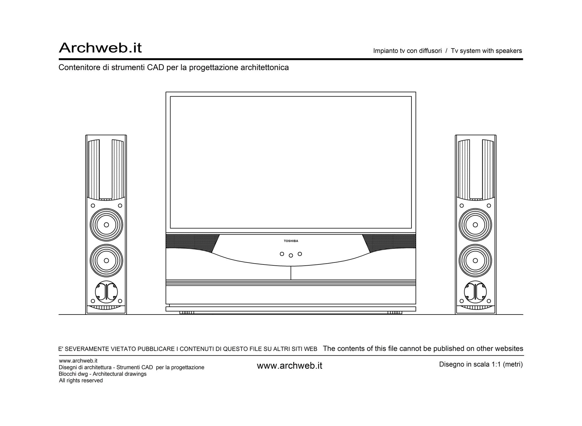 TV con diffusori 02 dwg
