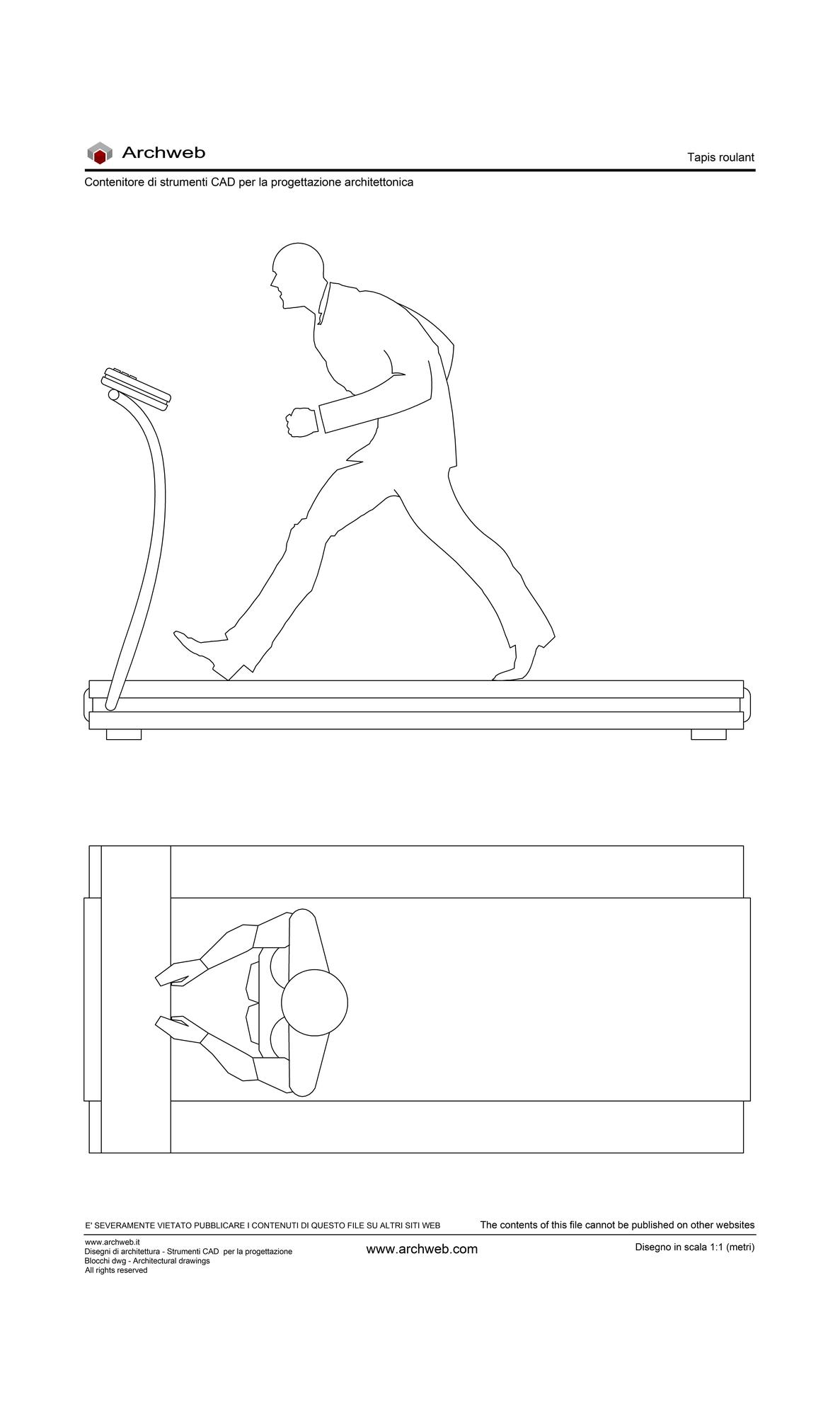 Treadmill 02 cad block Archweb