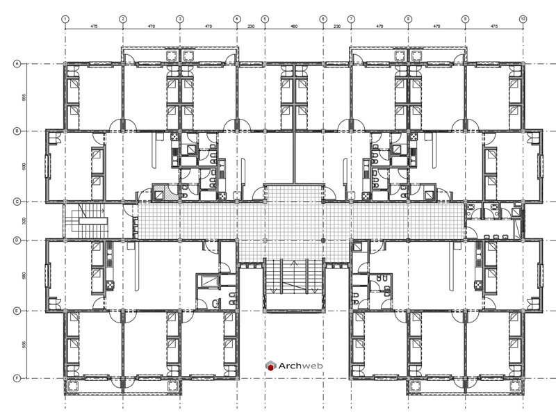 Residential tower 12 dwg