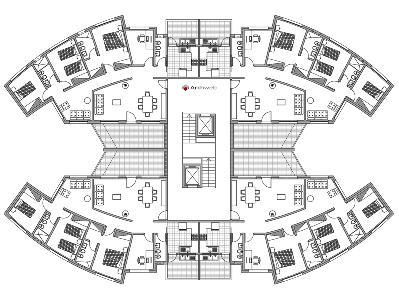 Torre residenziale 13 dwg