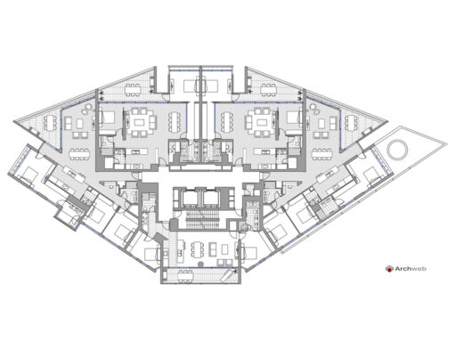 Torre residenziale 15 dwg