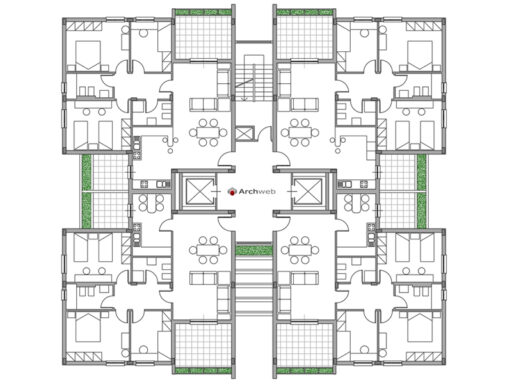 Torre residenziale 17 dwg