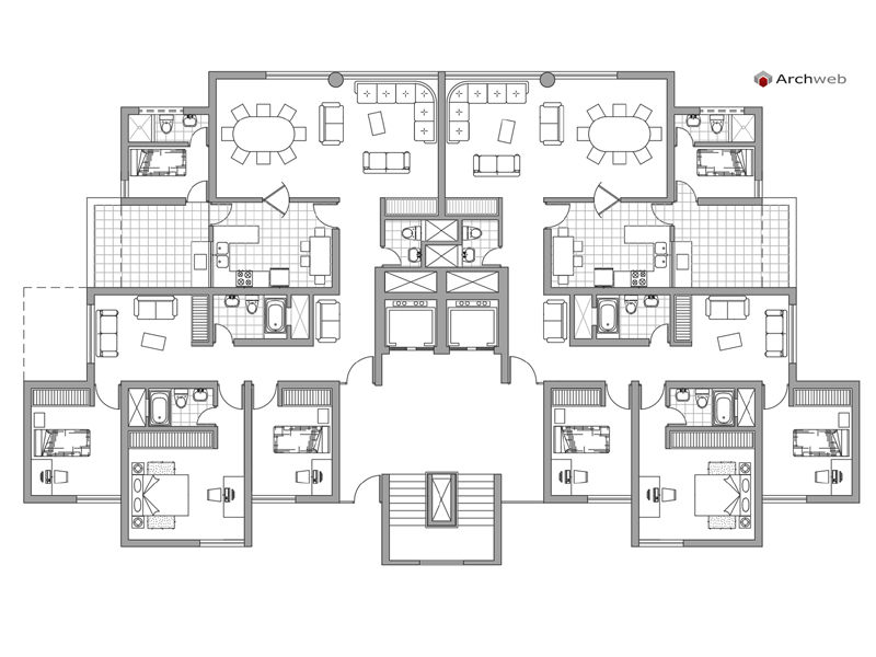 Torre residenziale 03 dwg