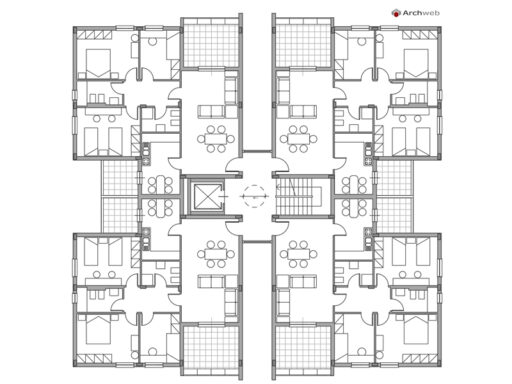 Torre residenziale 06 dwg