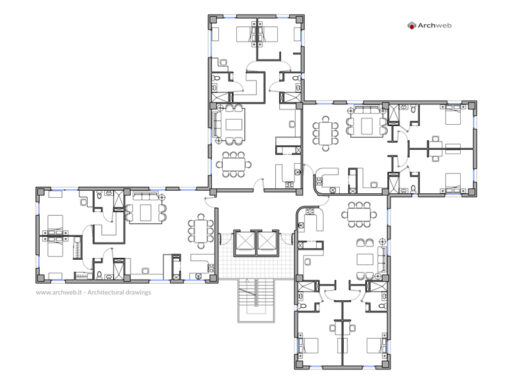 Torre residenziale 18 dwg