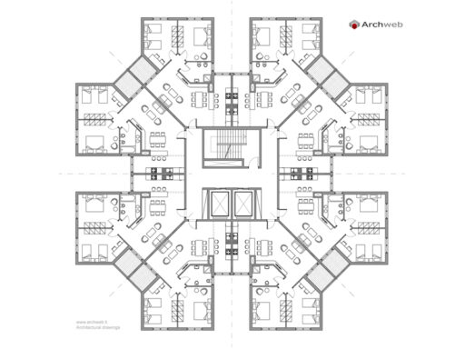 Torre residenziale 20 dwg