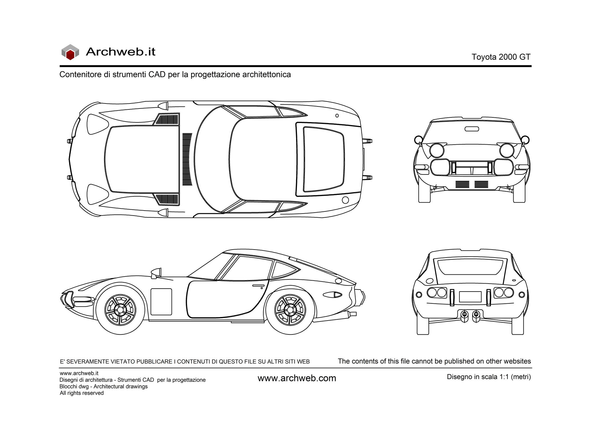 Toyota 2000 GT dwg
