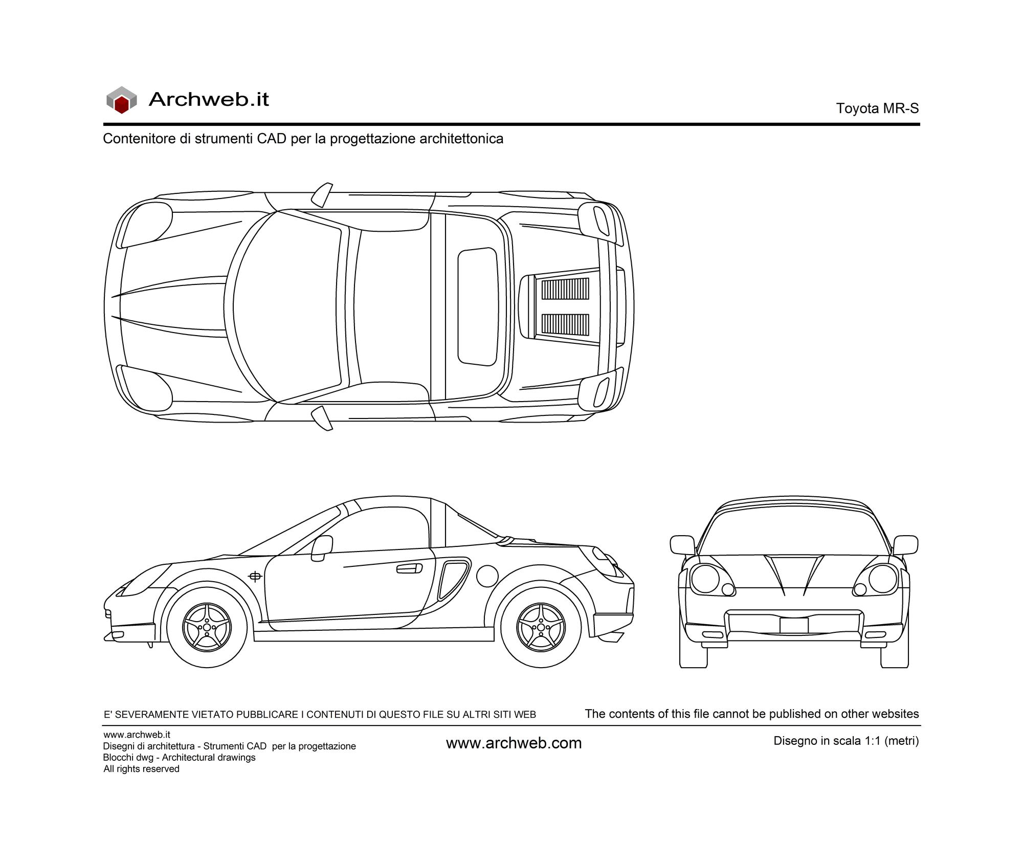 Toyota MR S dwg
