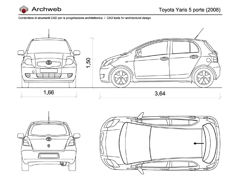 Toyota Yaris (2008) dwg
