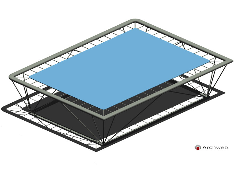 3D trampoline cad block Archweb