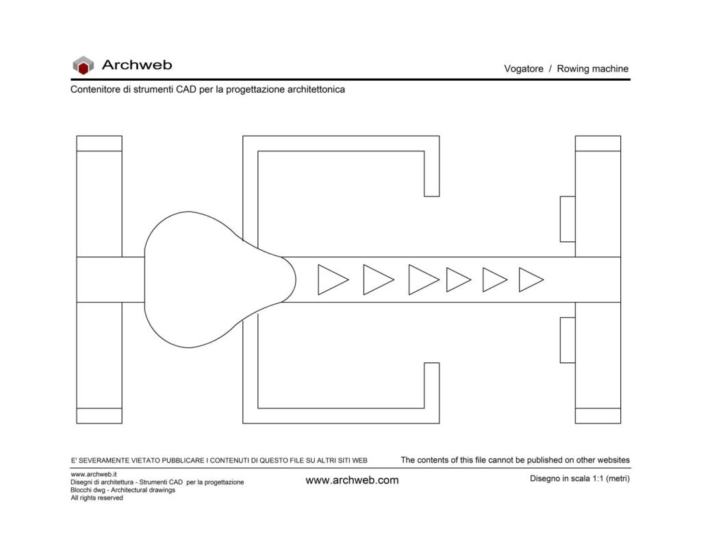 2D rowing machine dwg Archweb