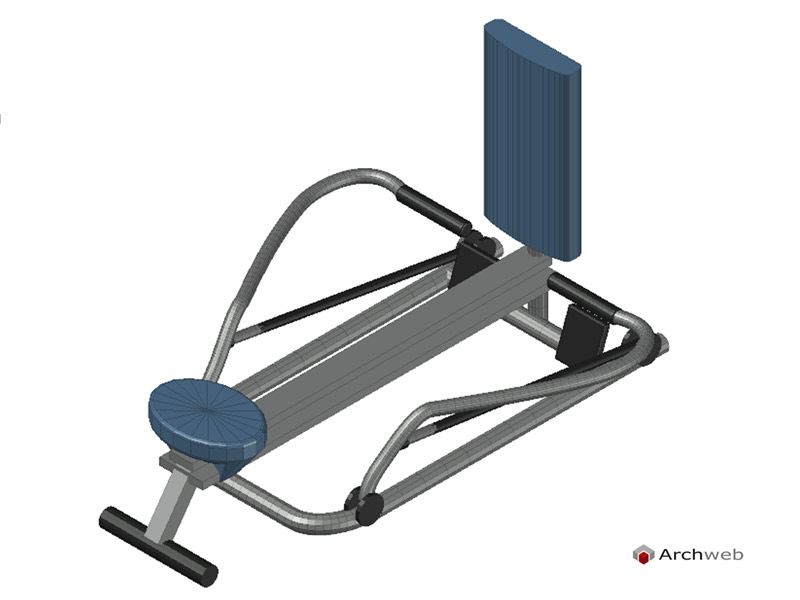 3D rowing machine dwg Archweb