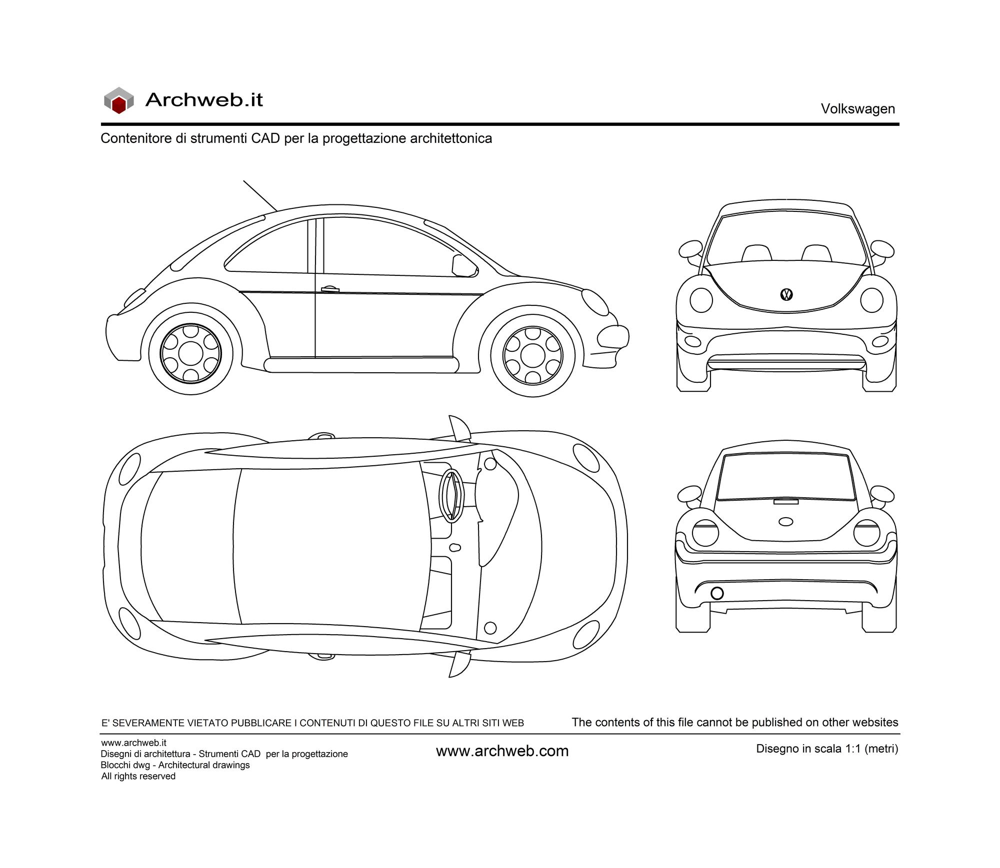 Volkswagen-05 car drawing