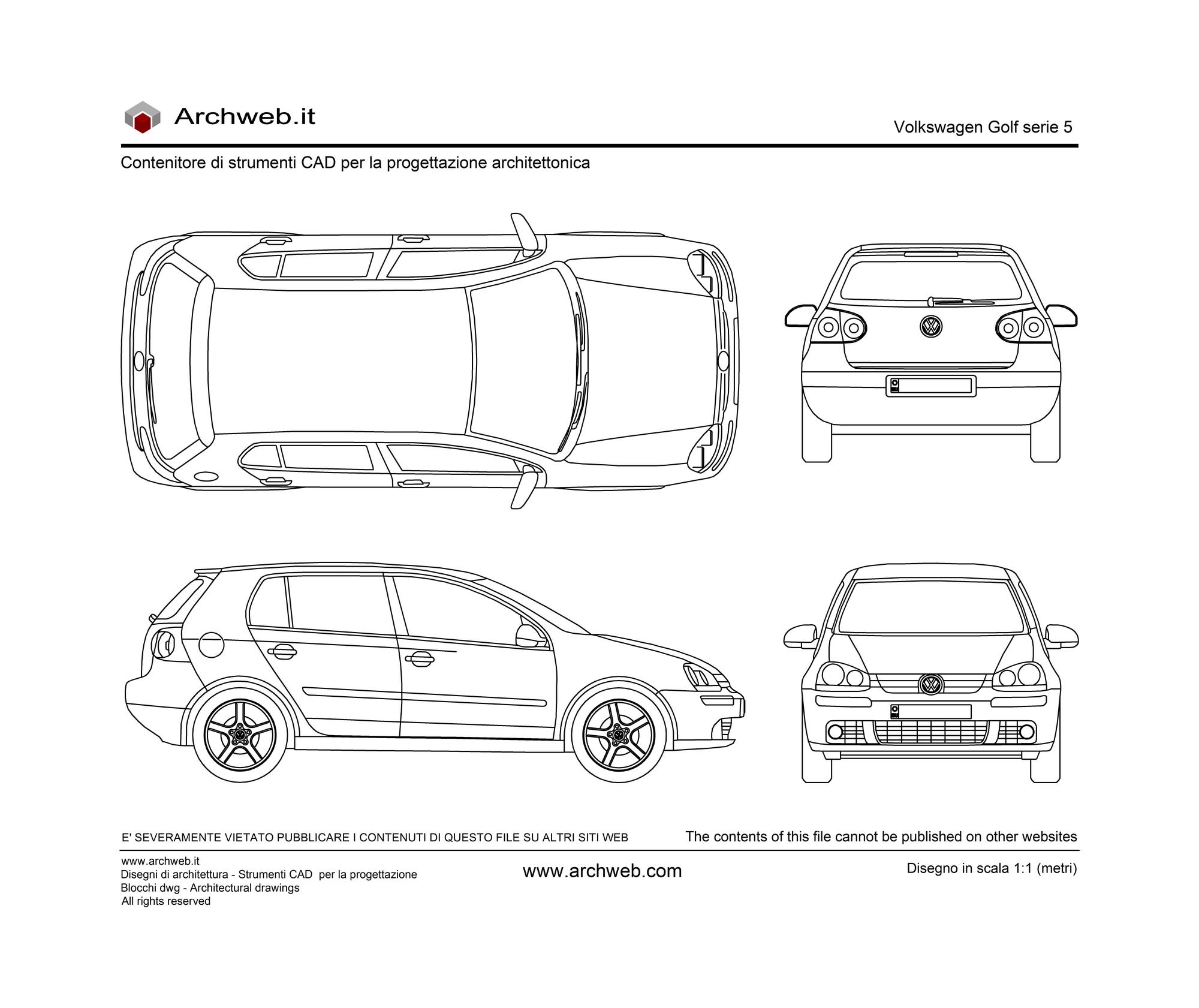 Volkswagen Golf serie 5 dwg