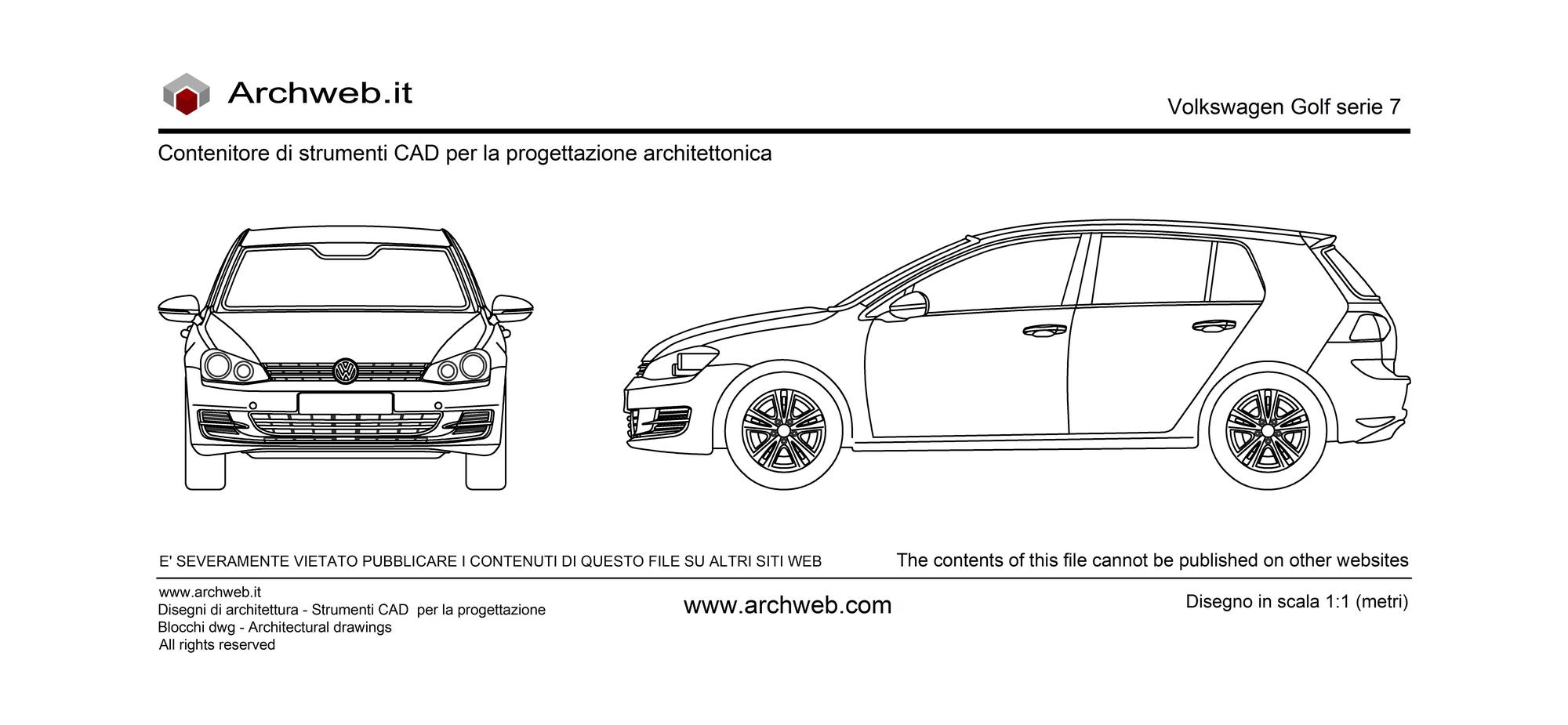 Volkswagen Golf serie 7 dwg