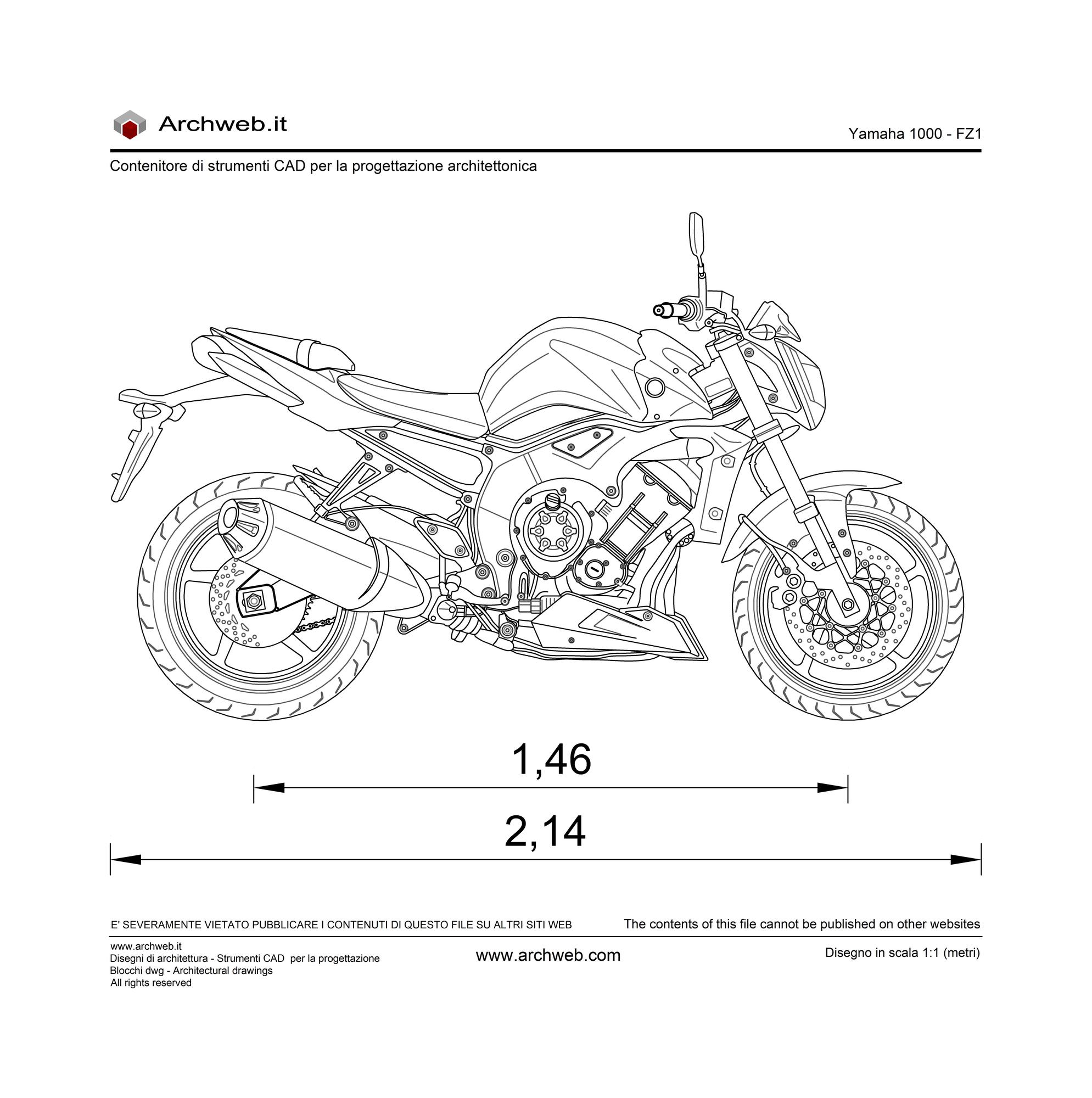Yamaha 1000 FZ1 dwg