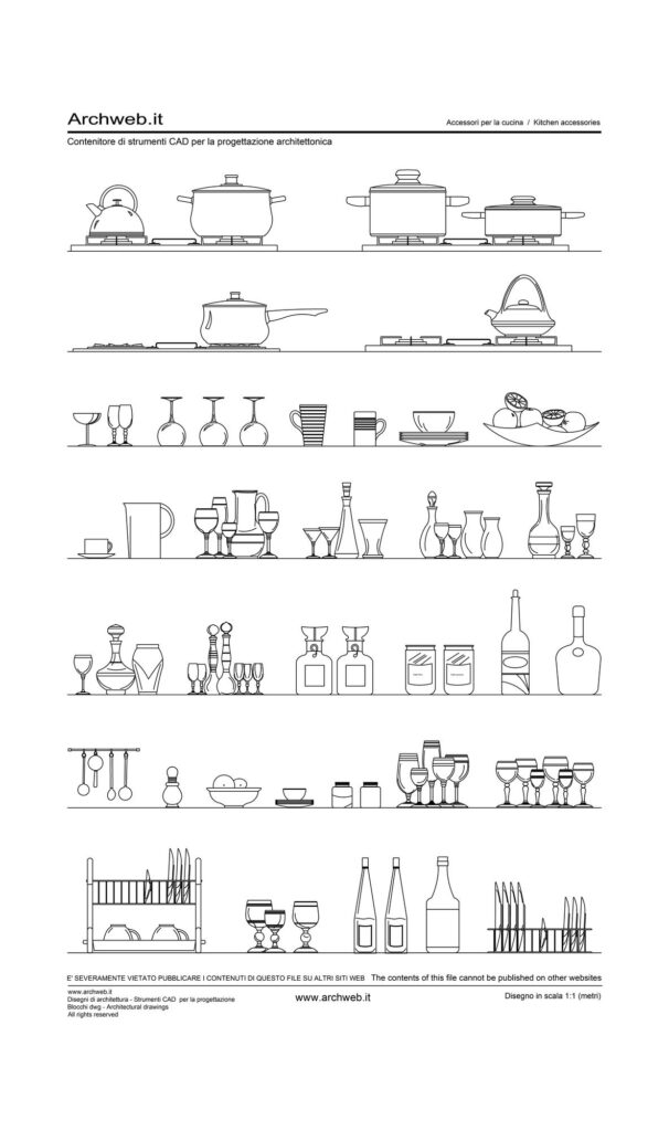Accessori cucina dwg