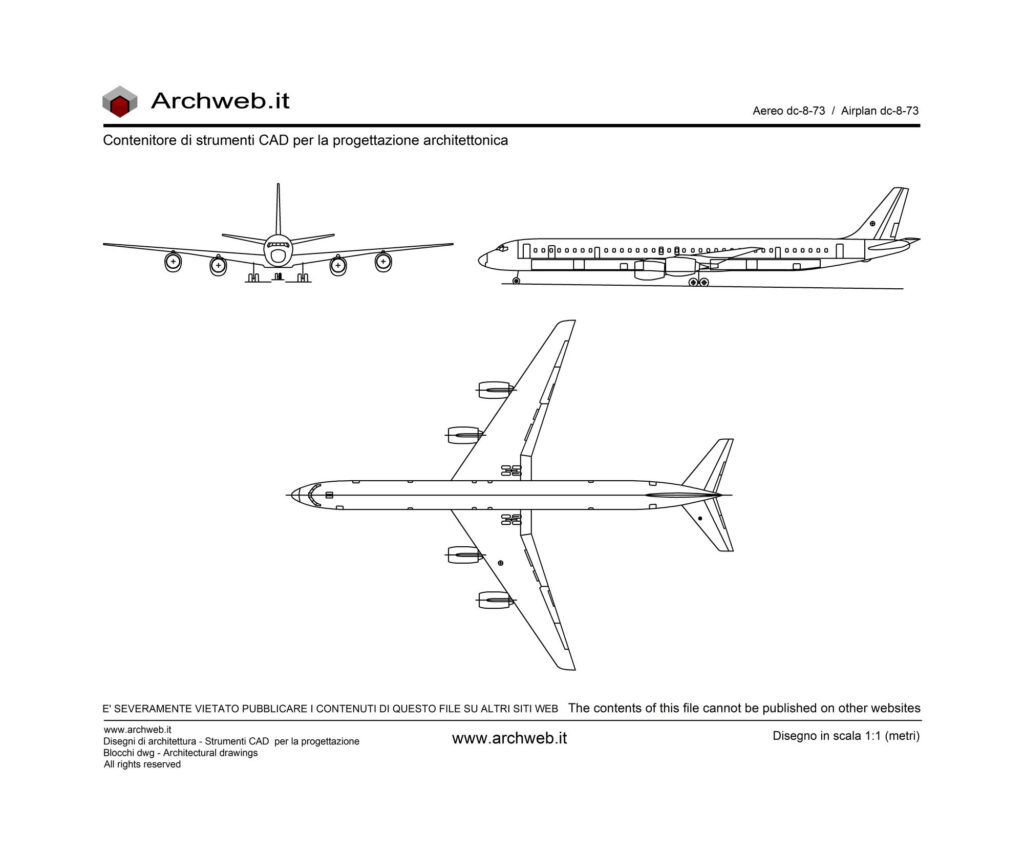 Aircraft dc 8 73 dwg